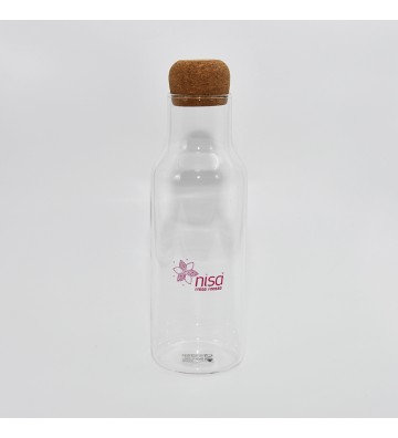 1L glass bottle with cork...